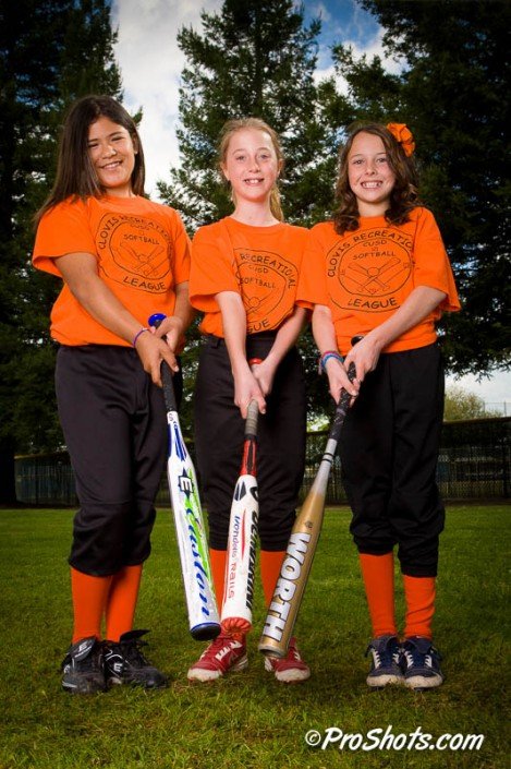 Youth sports Softball Team & Individual portraits in Fresno by Proshots.com
